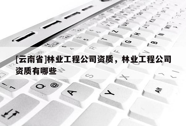 [云南省]林業(yè)工程公司資質(zhì)，林業(yè)工程公司資質(zhì)有哪些