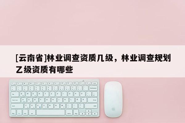 [云南省]林業(yè)調(diào)查資質(zhì)幾級，林業(yè)調(diào)查規(guī)劃乙級資質(zhì)有哪些