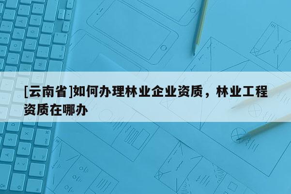 [云南省]如何辦理林業(yè)企業(yè)資質(zhì)，林業(yè)工程資質(zhì)在哪辦