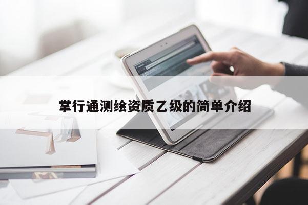 掌行通測繪資質乙級的簡單介紹