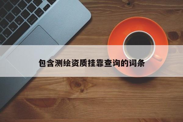 包含測繪資質(zhì)掛靠查詢的詞條